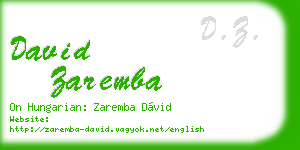david zaremba business card